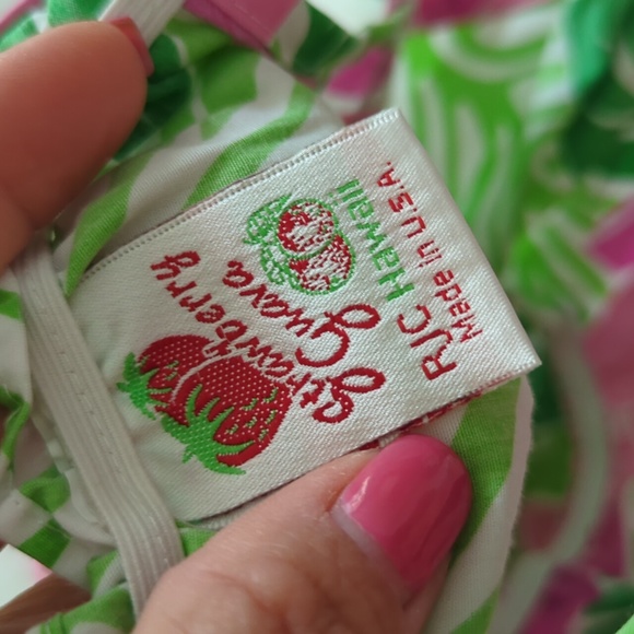 Vintage RKC Strawberry Guava Hawaiian Baby Set 18m - Picture 5 of 7